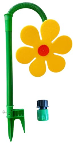Crazy Daisy Sprinkler Dancing Flower Water Sprinkler for Rasen & Garten (gelb)
