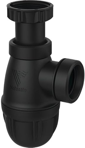 Siphon de lavabo CONNECTIC en matières recyclées - Diamètre 32 mm - Réglable 45 à 99 mm - Débit 45 l/min - Goodprint - Valentin