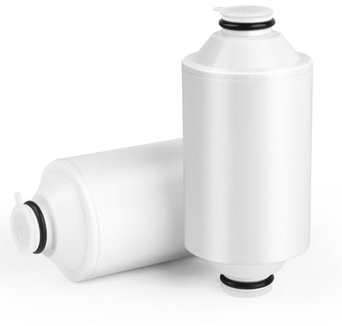 2 Pcs Filtre Douche Anti Calcaire Filtre Eau Douche Shower Filter Cartouche Filtrante Adoucisseur Contre les Impuretés les Dépôts de Rouille le Chlore Compatible avec Philips AWP1775WH / AWP1775CH