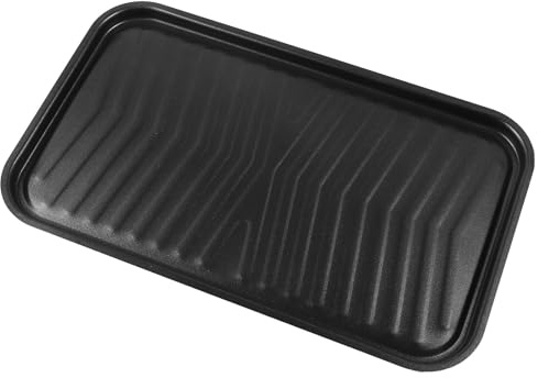 Tofficu Poêle à Griller Grosse Capacité Antiadhésive en Acier Épais Noir sans Bords, Accessoire pour Barbecue en Extérieur Lors de Rassemblements Amis