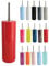 MSV Brosse WC Porte-Balai Toilette Pot à Balai „Inagua“ Ensemble WC à Poser en Polystyrène Balayette avec Manche en Acier Inoxydable Rouge