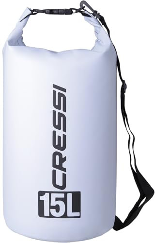 Cressi Mixte Premium Sac 100 Pour cent Étanche Imperméable - Flottant Haute Qualité, (Blanc/Standard), 15 L