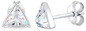 Elli Ohrringe Damen Ohrstecker Dreieck Motiv Schlicht mit Zirkonia Kristallen in 925 Sterling Silber