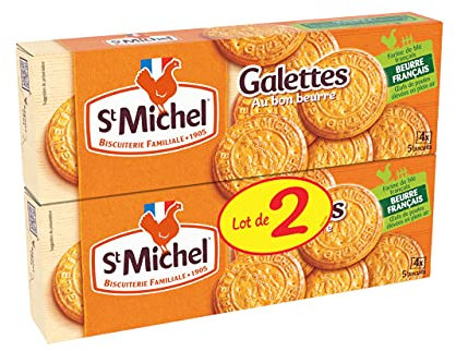 ST MICHEL - Galettes au Bon Beurre - Œufs Frais, Beurre Français - Lot de 2 Paquets - 130g x 2