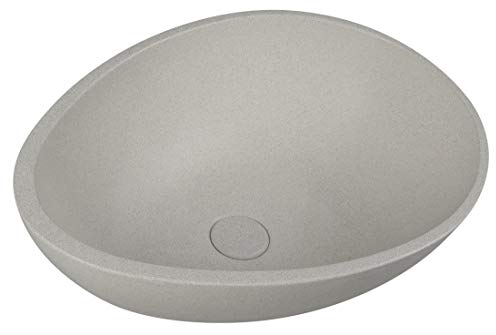 Lavabo à poser en béton 53 x 39 - Couleur : sable