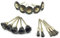 15Pcs Steel Wire Brush Wheel Abrasive Polishing Set for Rotary Tool Dremel Accessories Kit, 3 Types, Silver