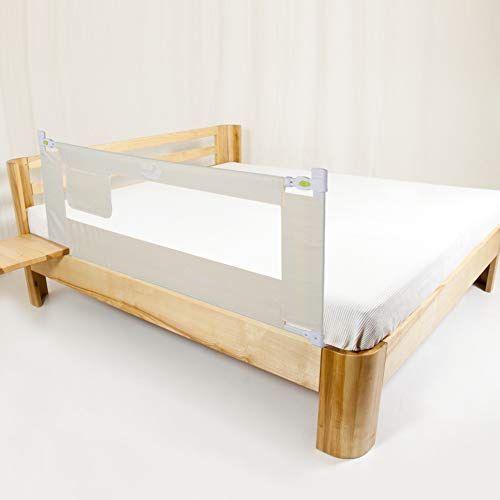 Klappbares Bettgitter für Kinder, 150 x 68 cm, Atmungsaktiver Rausfallschutz, Sicherheitsschutz für Kleinkinder, Laufstall Baby Bettgitter