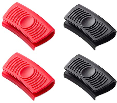 Silicone pot holder,Spespo pan handle heat protector for Cast Iron Skillets Griddle pan,4 pack