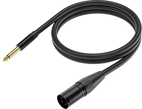 Yinker 3m XLR auf Klinke 6,35mm Mikrofonkabel Stereo 1/4 Zoll TRS Stecker auf XLR Stecker für Gitarre, Lautsprecher, Verstärker, Bühne, DJ