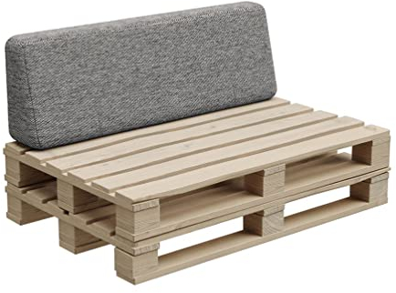 Gutekissen® Palettenkissen, Palletenpolster, Gartenkissen, Palettenauflagen, Sofa, Kissen, Polster, Auflagen Indoor Outdoor PFBG (Rückenlehne 120x35, Dunkelgrau)