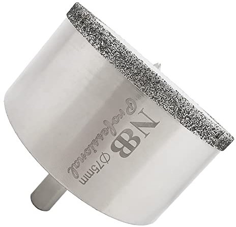 NBB Punte diamantate Frese diamantate con gambo triangolare corona diamantata nichelato perforazione in umido su marmo pietre ceramica granito piastrelle vetro trapano da banco e pistola (75mm)