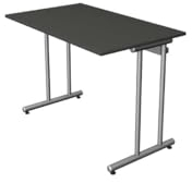 Froschkönig24 Start Up Schreibtisch, Verschiedene Größen, Bürotisch Arbeitstisch Anthrazit, Größe Tischplatte:120 x 80 cm