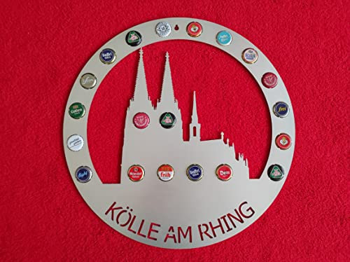 Bierkarte Kölle am Rhing - Kronkorken Deko Kölsch Bier