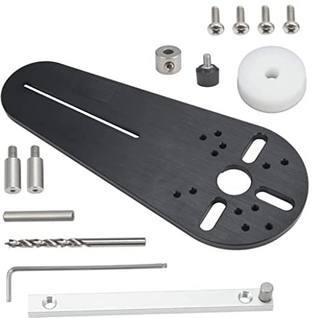 Circle Jig, Positioning Ring Circle Cutting Jig Small Wood Routers Milling for Hand Trimmers Black (Type C)