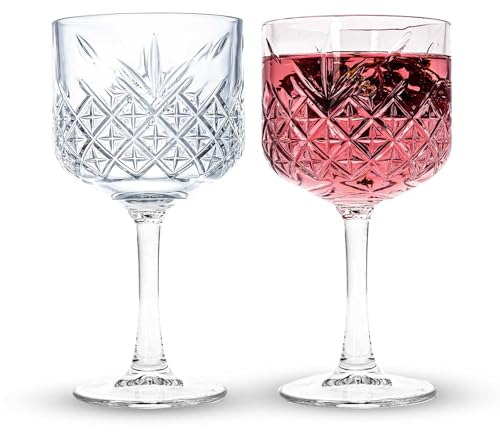 GOSOYO Vintage Coupe Glasses Set of 2, (500ml/17oz) Extra Large Champagne, Martini, Cocktail Glasses, Aperol Spritz Glasses, Giant Red Wine Glasses, Crystal Wine Glasses (Clear, 2)