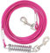 Rose Upgraded Tie Out Cable Leash With Spring, 360° Metal Swivel Hooks, Runner for Yard Steel Wire Cable With Durable Superior Clips, Dog Chains for Outside Lead (3m)