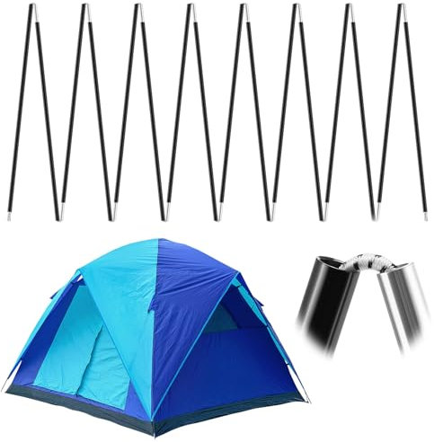 Aluminium-Zeltstangen-Ersatz, vormontierte Zeltstangen, passend für weibliche und männliche Enden, leichtes Zeltstangen-Reparatur-Set für Wandern, Camping, Rucksackreisen, Zelt, 6 m