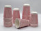 HOT BARGAINS 8oz Disposable Coffee Cups, 230ml Triple-Layered Kraft Paper Cups, red and White Ripple Design, 50 Count