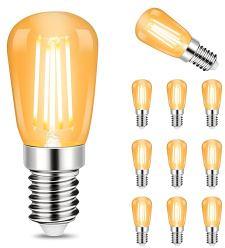 URing Glühbirne E14 LED Warmweiss Vintage - LED Birne Leuchtmittel Retro E14 2700K 4W 400LM Energiesparlampe Filament Lampe Dekorative Glas Glühlampen Bulb für Café Bar Beleuchtung, 10 Stück (ST25)
