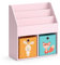 Vicco Kinderregal Luigi, Rosa, 72 x 79 cm mit 2 Faltboxen (Fuchs, Hase)