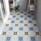 Peel and Stick Floor Tiles Self Adhesive Floor Tile Vinyl Flooring for Bathroom Kitchen Living Room Colorful Moroccan 30x30cm (11.8 x 11.8 inches) 0.9㎡