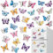 Copkim 30 Pcs Diamond Art Magnets Refrigerator Easy Art Kits Fridge Diamond Painting Magnets Stickers for Adults DIY Home Decors Flower Butterfly(Butterfly)