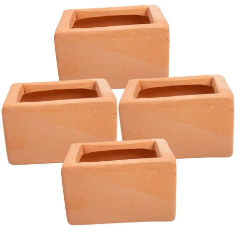 ABOOFAN Macetas De Arcilla Maceta De Terracota Vivero 4 Unidades