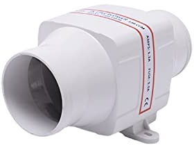 Extractor de aire para vehículos recreativos 12 V/24 V CC Eléctrico 3 Pulgadas Recto 130CFM Silencioso Ventilador De Escape Yate RV Cocina Cabina Ventilador De Escape para RV Caravana Autocaravana Cam