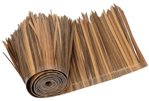 JISADER Techo de paja, paja de Palma Artificial, accesorios de decoración falsa, alfombra multiusos DIY para Patio, barras Tiki al aire libre, cabaña y jardín