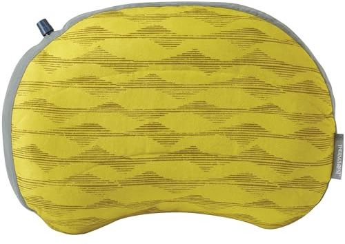 Therm-a-Rest Air Head Inflatable Camping and Travel Pillow, Yellow Mountains, Large - 12 x 18 Inches