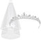 Brautschleier, Krone, Hochzeitsschleier und Kopfschmuck für Damen, Schleier und silberfarbene Legierung, Schleife, Strass, Blumen-Stirnband mit Kranz, Krone, Schleier, Strasskrone, weißer Satin für