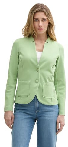 TOM TAILOR Damen 1038703 Basic Ottoman Blazer mit Taschen, 37116 - True Green, S