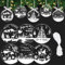 DERAYEE 12 Stück Schneeflocken Weihnachten Deko,Glitter Hängende Ornamente,Weihnachtsbaumschmuck zum Aufhängen (Acryl Rohlinge)