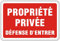 Felexdo Panneau Propriété Privée Défense d'Entrer,30x20cm Aluminium Réfléchissant Panneau Signalétique Résistant Intempéries aux UV