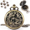 ManChDa Mini DND Würfel Set Steampunk Drache & Phoenix Taschenuhr Gehäuse, 7-Teilig Polyedrisches Metall D&D Würfel Set, DND Geschenke mit Geschenk Box, Rollenspiel Brettspiel Zubehör Würfel, Bronze