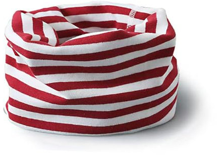 ENSTAB Baby Schal Baumwolle Loop Schal Kinder Baby Loop Hals Wärmer Schlauchschal Mädchen und Junge (A-Streifen-Rot)