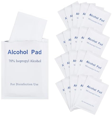 20 Stück Alkoholtupfer,Antiseptische Tücher Einzeln Verpackt,Desinfektions Reinigungstupfer,Bildschirm Reinigungstücher Brillenputztücher Feucht Bildschirm Reinigung tücher mit Reisegröße-15X15CM