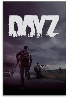 FHILTNMWC Lustiges Multiplayer-Poster DayZ Survival Vintage-Videospiel-Poster, gerahmt, Leinwand, eingebauter Holzrahmen, Zuhause, Schlafzimmer, Garage, Art-Deco, 40 x 60 cm, ungerahmter Stil