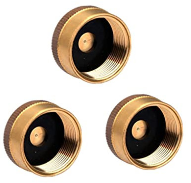 TINEASUR 6pcs Gas Tank Seal Cap for Propane Bottles Brass Material Tank Cover Threaded Connector for Camping