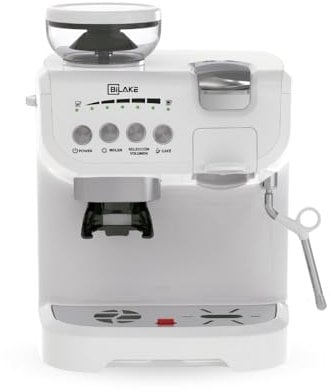 Cafetera Blanca | Espumador de Leche | Cafetera automática con Molinillo | Espreso y capsulas Compatible nespreso y Dolce Gusto