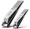 BEZOX Well-Made Nail Clipper Set 2 Pcs, Wide Jaw Opening Nail Clipper for Fingernail and Toenail, Premium Stainless Steel Sharp Sturdy Finger Nail Clipper