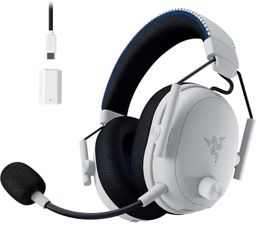 Razer BlackShark V3 Pro - Cuffie da gioco wireless ANC per PS5: microfono a banda completa, driver da 50 mm, 2,4 GHz, Bluetooth, 3,5 mm, funziona con PC, Mac, Nintendo Switch, Smartphone