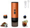 Générique Machine a Cafe Portable 3 en 1, Machine à Café Multi Capsules Avec Écran LED et Type-C, Chauffage Auto en 5-8 Minutes, Pour Camping, Bureau (Orange (sans support ni sac en velours))