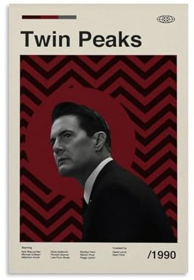 AETQWOEGEWE Twin Peaks Poster auf Leinwand, Dekoration, moderne Kunstposter, eleganter Kunstdruck, ästhetischer Druck für Wohnzimmer, Schlafzimmer, 30 x 45 cm, ungerahmter Stil