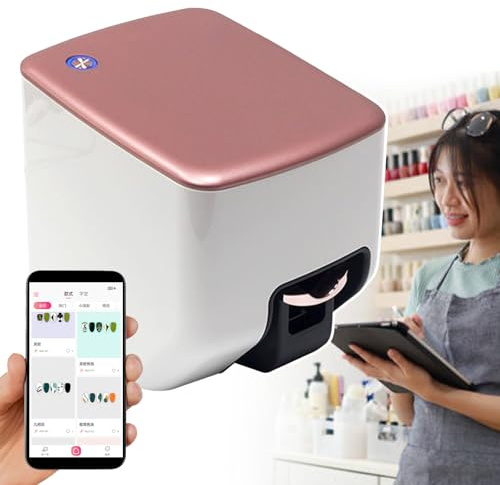 agreilduite 3D-Nageldrucker, Nagelfoliendrucker – 1200 DPI Druckauflösung, DIY-Druck Beliebiger Fotos, Cartoons, Textmuster, Nageldrucker Mit Tintenpatrone (Ca. 500-Mal Drucken)