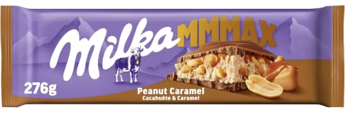 Milka Mmmax - Tablette de Chocolat au Lait Cacahuètes et Caramel - 276g