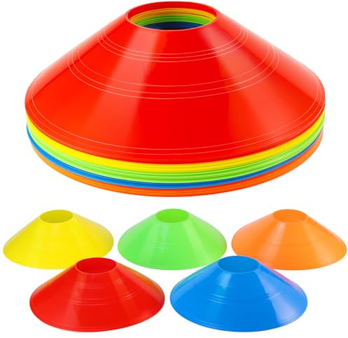 Xujinsongg 20x Juego de Conos para Fútbol, Conos de Marcación Deportiva