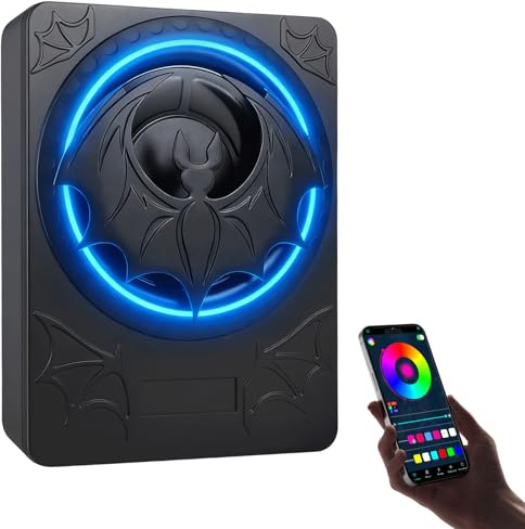 Realdio Subwoofer Activo Bajo Asiento 1200 W, RGB App | Graves de 1200 W con Etapa Integrada, Luces RGB Controlables por App, Montaje Plano bajo Asiento para Coche y Camión