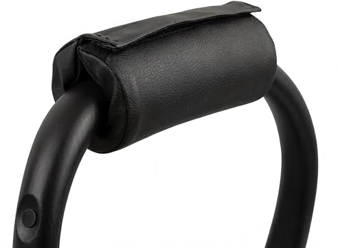 HappyMoomy Armschoner für Babyschale – Tragegriff Polster für Baby Autositz – Armpolster gegen Druck in der Armbeuge – Griffpolster Babyschale – universale Tragehilfe – Schwarz