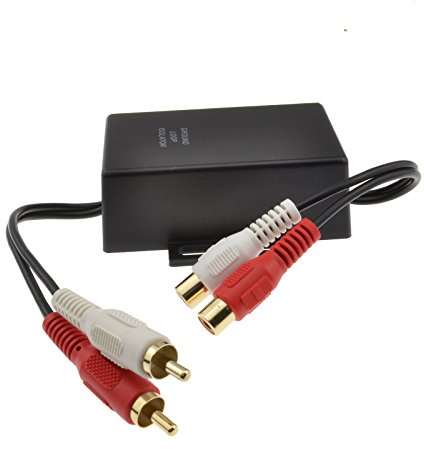 kenable Mountable Ground Loop Isolator Filter for RCA Phono Audio Cables 30cm